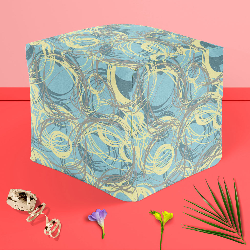 Doodle Effect Footstool Footrest Puffy Pouffe Ottoman Bean Bag | Canvas Fabric-Footstools-FST_CB_BN-IC 5007596 IC 5007596, Abstract Expressionism, Abstracts, Ancient, Art and Paintings, Circle, Digital, Digital Art, Dots, Drawing, Fashion, Graphic, Hand Drawn, Historical, Illustrations, Medieval, Modern Art, Patterns, Retro, Semi Abstract, Signs, Signs and Symbols, Vintage, doodle, effect, footstool, footrest, puffy, pouffe, ottoman, bean, bag, canvas, fabric, abstract, art, backdrop, background, bubble, ch