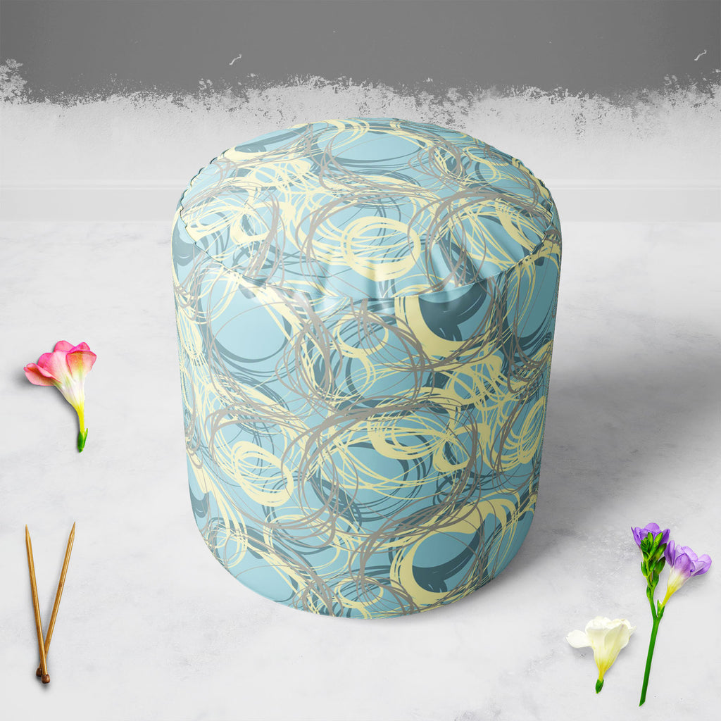Doodle Effect Footstool Footrest Puffy Pouffe Ottoman Bean Bag | Canvas Fabric-Footstools-FST_CB_BN-IC 5007596 IC 5007596, Abstract Expressionism, Abstracts, Ancient, Art and Paintings, Circle, Digital, Digital Art, Dots, Drawing, Fashion, Graphic, Hand Drawn, Historical, Illustrations, Medieval, Modern Art, Patterns, Retro, Semi Abstract, Signs, Signs and Symbols, Vintage, doodle, effect, footstool, footrest, puffy, pouffe, ottoman, bean, bag, canvas, fabric, abstract, art, backdrop, background, bubble, ch