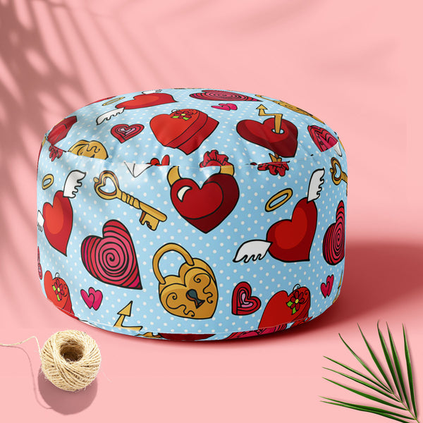 Valentine Love Footstool Footrest Puffy Pouffe Ottoman Bean Bag | Canvas Fabric-Footstools-FST_CB_BN-IC 5007597 IC 5007597, Abstract Expressionism, Abstracts, Ancient, Animated Cartoons, Art and Paintings, Caricature, Cartoons, Decorative, Digital, Digital Art, Drawing, Graphic, Hearts, Historical, Holidays, Icons, Love, Medieval, Patterns, Retro, Romance, Semi Abstract, Signs, Signs and Symbols, Symbols, Vintage, Wedding, valentine, footstool, footrest, puffy, pouffe, ottoman, bean, bag, floor, cushion, pi