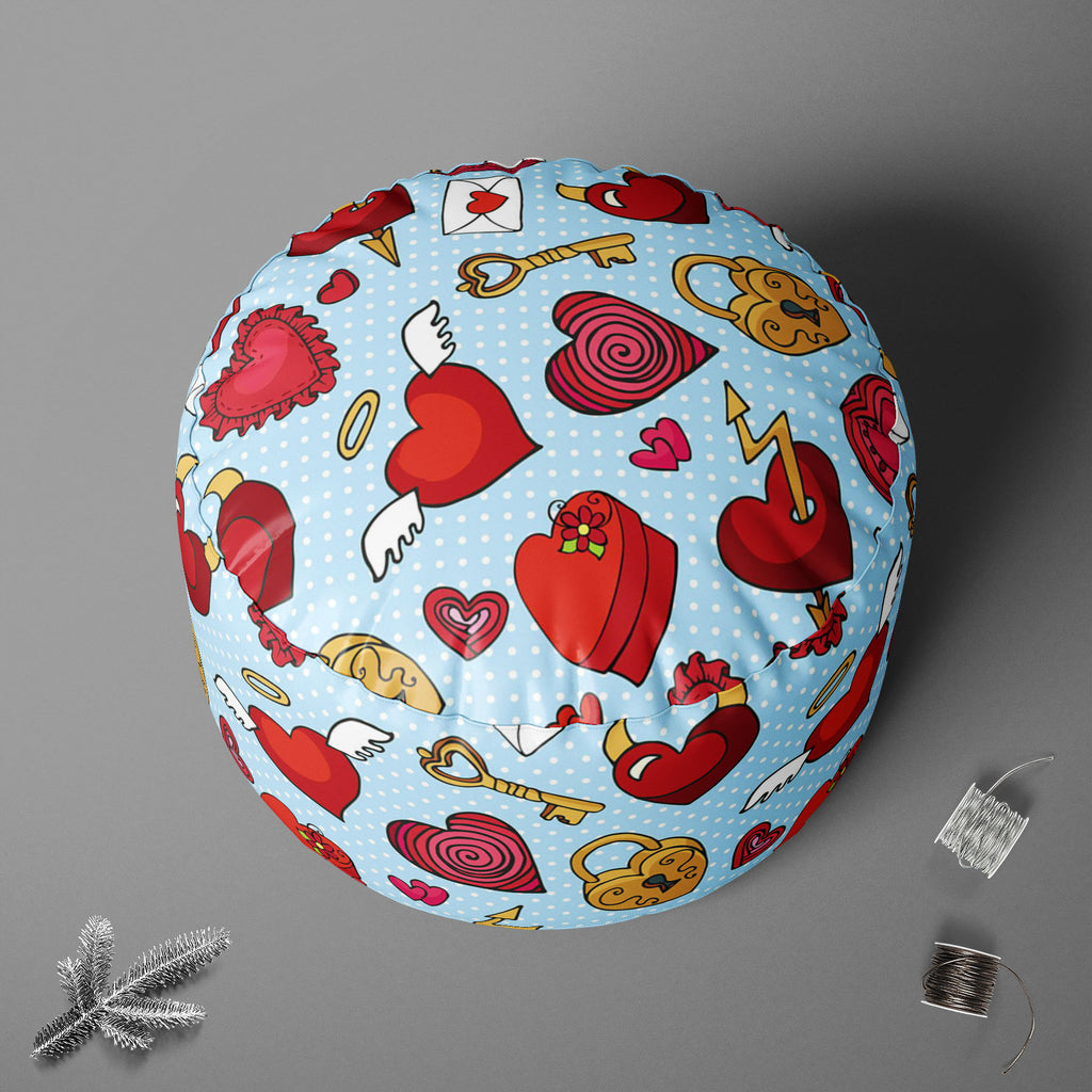 Valentine Love Footstool Footrest Puffy Pouffe Ottoman Bean Bag | Canvas Fabric-Footstools-FST_CB_BN-IC 5007597 IC 5007597, Abstract Expressionism, Abstracts, Ancient, Animated Cartoons, Art and Paintings, Caricature, Cartoons, Decorative, Digital, Digital Art, Drawing, Graphic, Hearts, Historical, Holidays, Icons, Love, Medieval, Patterns, Retro, Romance, Semi Abstract, Signs, Signs and Symbols, Symbols, Vintage, Wedding, valentine, footstool, footrest, puffy, pouffe, ottoman, bean, bag, canvas, fabric, ab