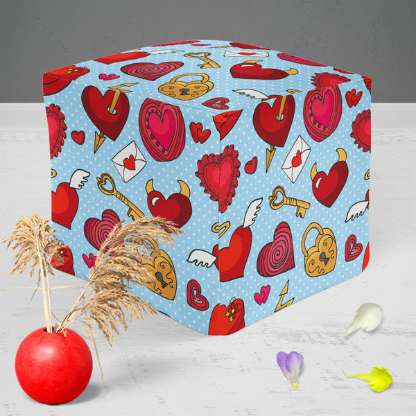 Valentine Love Footstool Footrest Puffy Pouffe Ottoman Bean Bag | Canvas Fabric-Footstools-FST_CB_BN-IC 5007597 IC 5007597, Abstract Expressionism, Abstracts, Ancient, Animated Cartoons, Art and Paintings, Caricature, Cartoons, Decorative, Digital, Digital Art, Drawing, Graphic, Hearts, Historical, Holidays, Icons, Love, Medieval, Patterns, Retro, Romance, Semi Abstract, Signs, Signs and Symbols, Symbols, Vintage, Wedding, valentine, puffy, pouffe, ottoman, footstool, footrest, bean, bag, canvas, fabric, ab
