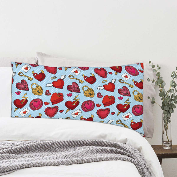 ArtzFolio Valentine Love Pillow Cover Case-Pillow Cases-AZHFR35314653PIL_CV_L-Image Code 5007597 Vishnu Image Folio Pvt Ltd, IC 5007597, ArtzFolio, Pillow Cases, Love, Kids, Digital Art, valentine, pillow, cover, cases, poly, cotton, fabric, valentine's, day,wedding,love,romantic, hearts, decor, elements, seamless, patterncute, doodle, hand, drawing, setcolored, cartoon, vectorfor, fabrics, wallpaper,background,wrapping, paper,backdrop, pillow cover, pillow case cover, linen pillow cover, printed pillow cov