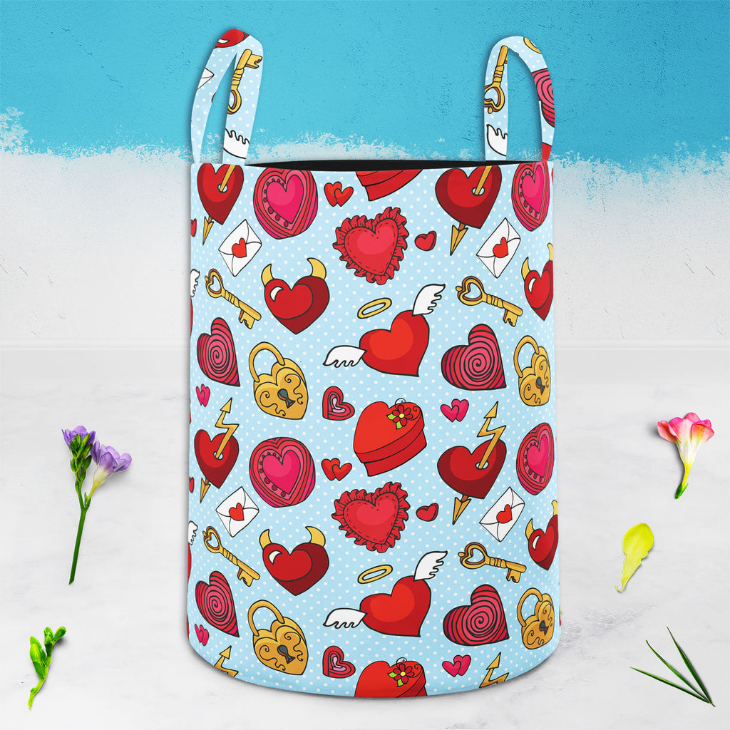Valentine Love Foldable Open Storage Bin | Organizer Box, Toy Basket, Shelf Box, Laundry Bag | Canvas Fabric-Storage Bins-STR_BI_CB-IC 5007597 IC 5007597, Abstract Expressionism, Abstracts, Ancient, Animated Cartoons, Art and Paintings, Caricature, Cartoons, Decorative, Digital, Digital Art, Drawing, Graphic, Hearts, Historical, Holidays, Icons, Love, Medieval, Patterns, Retro, Romance, Semi Abstract, Signs, Signs and Symbols, Symbols, Vintage, Wedding, valentine, foldable, open, storage, bin, organizer, bo