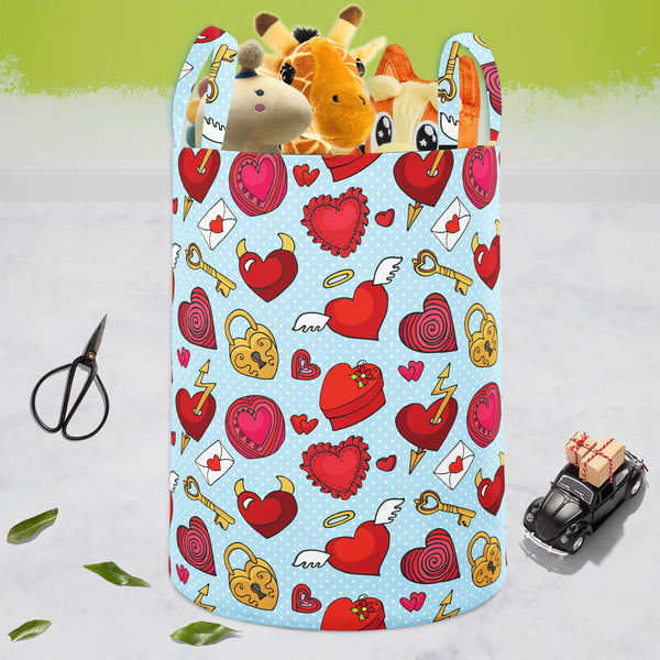 Valentine Love Foldable Open Storage Bin | Organizer Box, Toy Basket, Shelf Box, Laundry Bag | Canvas Fabric-Storage Bins-STR_BI_CB-IC 5007597 IC 5007597, Abstract Expressionism, Abstracts, Ancient, Animated Cartoons, Art and Paintings, Caricature, Cartoons, Decorative, Digital, Digital Art, Drawing, Graphic, Hearts, Historical, Holidays, Icons, Love, Medieval, Patterns, Retro, Romance, Semi Abstract, Signs, Signs and Symbols, Symbols, Vintage, Wedding, valentine, foldable, open, storage, bin, organizer, bo