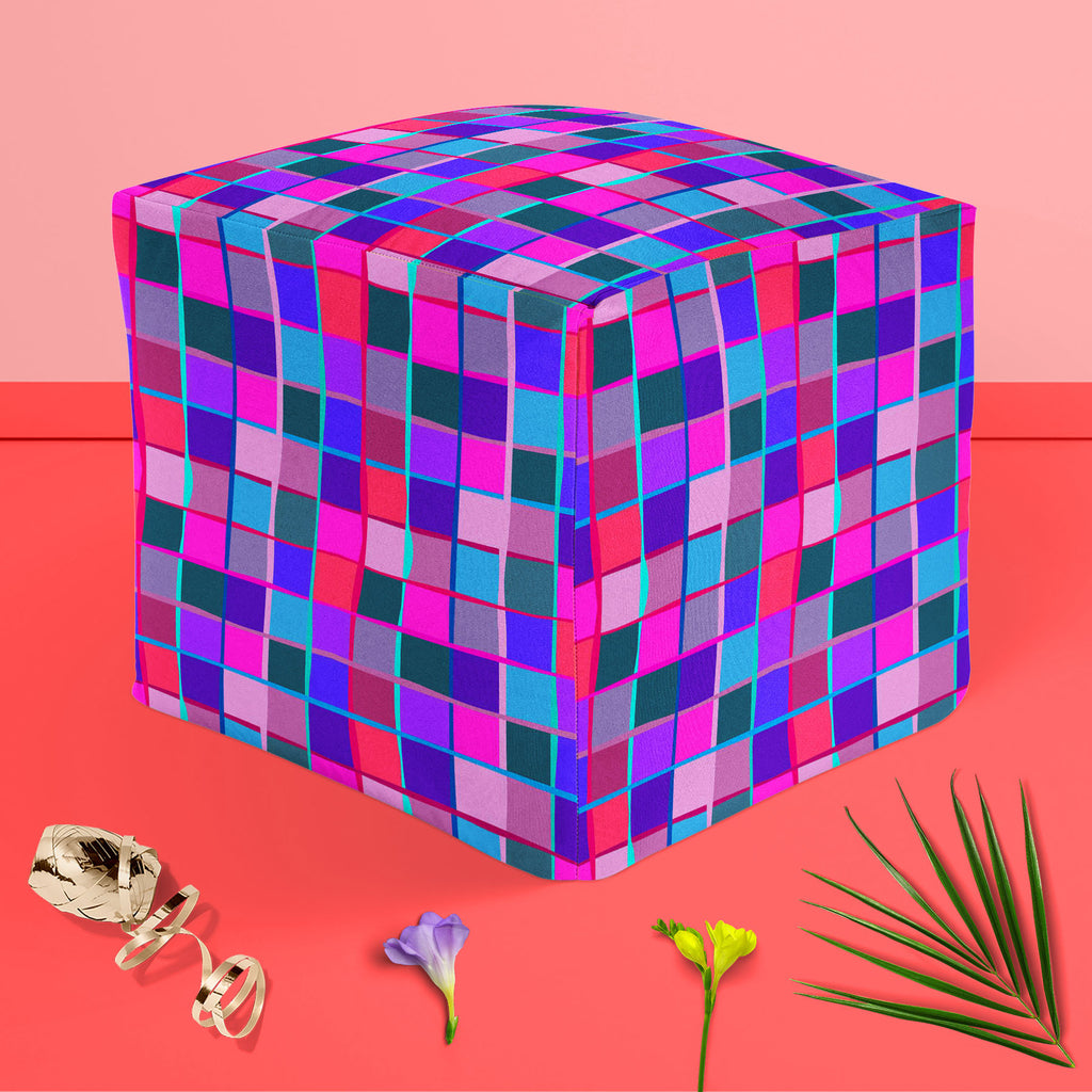 Brushstrokes & Stripes D1 Footstool Footrest Puffy Pouffe Ottoman Bean Bag | Canvas Fabric-Footstools-FST_CB_BN-IC 5007598 IC 5007598, Abstract Expressionism, Abstracts, Ancient, Bohemian, Check, Digital, Digital Art, Fashion, Geometric, Geometric Abstraction, Graffiti, Graphic, Historical, Illustrations, Medieval, Modern Art, Patterns, Plaid, Retro, Semi Abstract, Signs, Signs and Symbols, Stripes, Tropical, Vintage, Watercolour, brushstrokes, d1, footstool, footrest, puffy, pouffe, ottoman, bean, bag, can