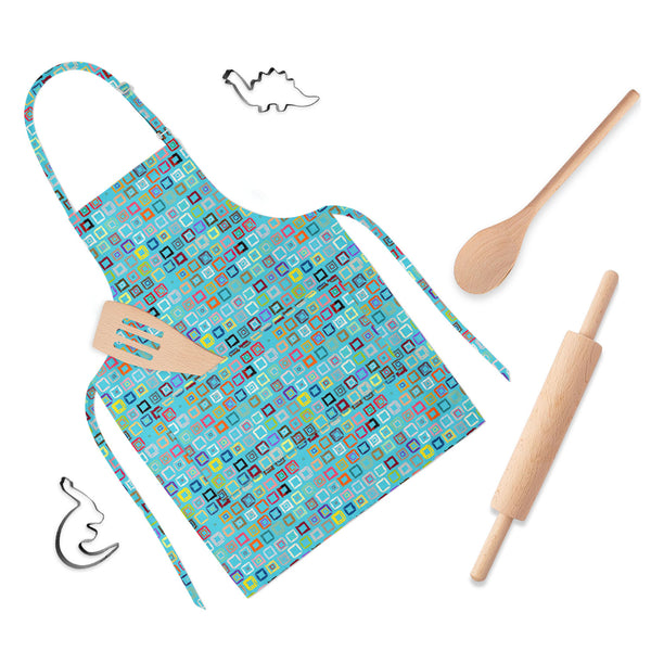 Geometric Pattern Apron | Adjustable, Free Size & Waist Tiebacks-Aprons Neck to Knee-APR_NK_KN-IC 5007599 IC 5007599, Abstract Expressionism, Abstracts, African, Ancient, Aztec, Bohemian, Brush Stroke, Check, Drawing, Geometric, Geometric Abstraction, Hand Drawn, Historical, Medieval, Patterns, Plaid, Retro, Semi Abstract, Signs, Signs and Symbols, Stripes, Vintage, Watercolour, pattern, full-length, apron, poly-cotton, fabric, adjustable, neck, buckle, waist, tiebacks, abstract, aqua, blue, background, blo