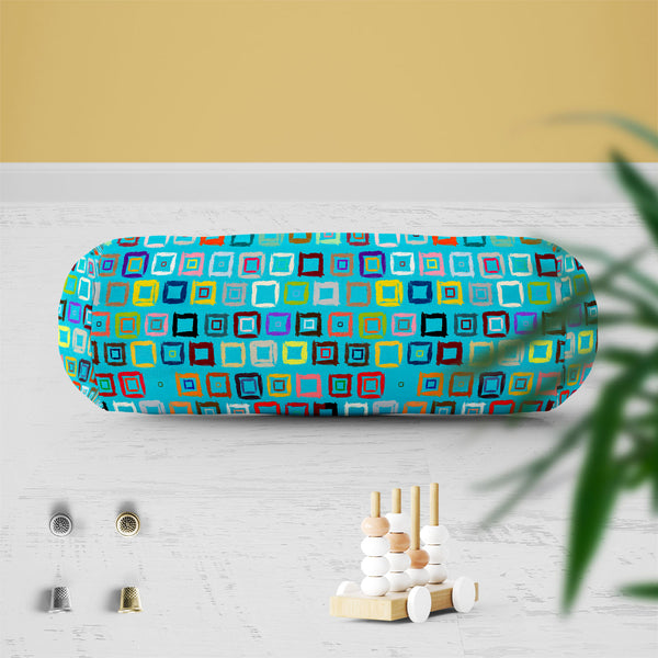 Geometric Pattern D1 Bolster Cover Booster Cases | Concealed Zipper Opening-Bolster Covers-BOL_CV_ZP-IC 5007599 IC 5007599, Abstract Expressionism, Abstracts, African, Ancient, Aztec, Bohemian, Brush Stroke, Check, Drawing, Geometric, Geometric Abstraction, Hand Drawn, Historical, Medieval, Patterns, Plaid, Retro, Semi Abstract, Signs, Signs and Symbols, Stripes, Vintage, Watercolour, pattern, d1, bolster, cover, booster, cases, zipper, opening, poly, cotton, fabric, abstract, aqua, blue, background, blocks
