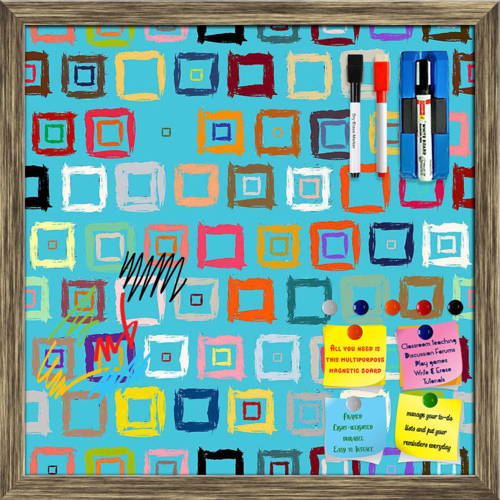 Geometric Pattern Framed Magnetic Dry Erase Board | Combo with Magnet Buttons & Markers-Magnetic Boards Framed-MGB_FR-IC 5007599 IC 5007599, Abstract Expressionism, Abstracts, African, Ancient, Aztec, Bohemian, Brush Stroke, Check, Drawing, Geometric, Geometric Abstraction, Hand Drawn, Historical, Medieval, Patterns, Plaid, Retro, Semi Abstract, Signs, Signs and Symbols, Stripes, Vintage, Watercolour, pattern, framed, magnetic, dry, erase, board, printed, whiteboard, with, 4, magnets, 2, markers, 1, duster,