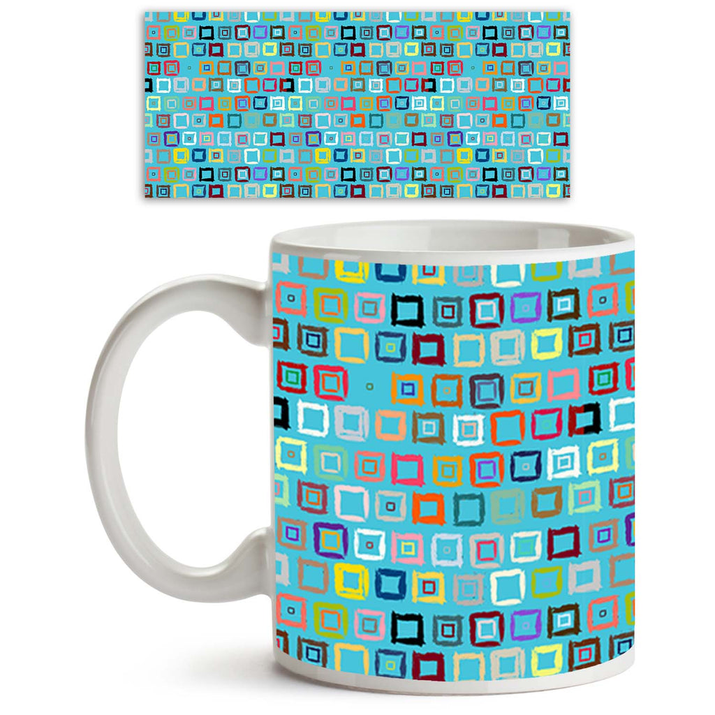 Geometric Pattern Ceramic Coffee Tea Mug Inside White-Coffee Mugs-MUG-IC 5007599 IC 5007599, Abstract Expressionism, Abstracts, African, Ancient, Aztec, Bohemian, Brush Stroke, Check, Drawing, Geometric, Geometric Abstraction, Hand Drawn, Historical, Medieval, Patterns, Plaid, Retro, Semi Abstract, Signs, Signs and Symbols, Stripes, Vintage, Watercolour, pattern, ceramic, coffee, tea, mug, inside, white, abstract, aqua, blue, background, blocks, boho, bold, bright, brush, strokes, brushstrokes, color, colou