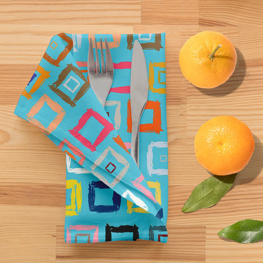 Geometric Pattern D1 Table Napkin-Table Napkins-NAP_TB-IC 5007599 IC 5007599, Abstract Expressionism, Abstracts, African, Ancient, Aztec, Bohemian, Brush Stroke, Check, Drawing, Geometric, Geometric Abstraction, Hand Drawn, Historical, Medieval, Patterns, Plaid, Retro, Semi Abstract, Signs, Signs and Symbols, Stripes, Vintage, Watercolour, pattern, d1, table, napkin, abstract, aqua, blue, background, blocks, boho, bold, bright, brush, strokes, brushstrokes, color, colourful, crayon, cross, hatch, design, do