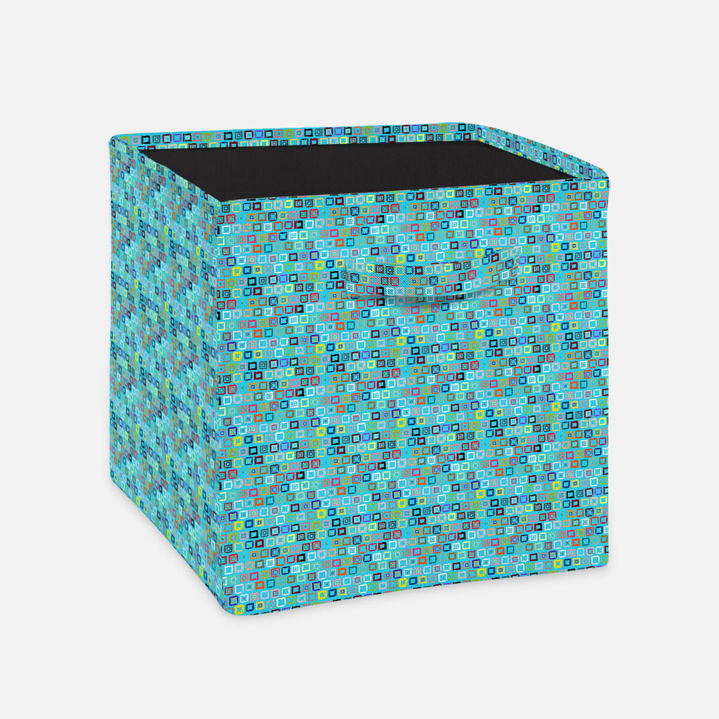 Geometric Pattern Foldable Open Storage Bin | Organizer Box, Toy Basket, Shelf Box, Laundry Bag | Canvas Fabric-Storage Bins-STR_BI_CB-IC 5007599 IC 5007599, Abstract Expressionism, Abstracts, African, Ancient, Aztec, Bohemian, Brush Stroke, Check, Drawing, Geometric, Geometric Abstraction, Hand Drawn, Historical, Medieval, Patterns, Plaid, Retro, Semi Abstract, Signs, Signs and Symbols, Stripes, Vintage, Watercolour, pattern, foldable, open, storage, bin, organizer, box, toy, basket, shelf, laundry, bag, c