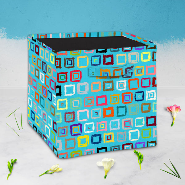 Geometric Pattern D1 Foldable Open Storage Bin | Organizer Box, Toy Basket, Shelf Box, Laundry Bag | Canvas Fabric-Storage Bins-STR_BI_CB-IC 5007599 IC 5007599, Abstract Expressionism, Abstracts, African, Ancient, Aztec, Bohemian, Brush Stroke, Check, Drawing, Geometric, Geometric Abstraction, Hand Drawn, Historical, Medieval, Patterns, Plaid, Retro, Semi Abstract, Signs, Signs and Symbols, Stripes, Vintage, Watercolour, pattern, d1, foldable, open, storage, bin, organizer, box, toy, basket, shelf, laundry,
