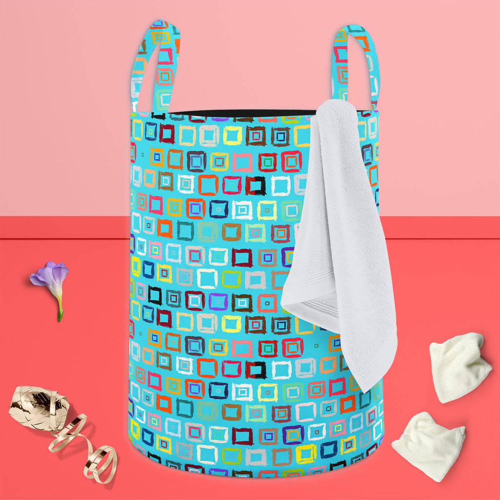 Geometric Pattern D1 Foldable Open Storage Bin | Organizer Box, Toy Basket, Shelf Box, Laundry Bag | Canvas Fabric-Storage Bins-STR_BI_CB-IC 5007599 IC 5007599, Abstract Expressionism, Abstracts, African, Ancient, Aztec, Bohemian, Brush Stroke, Check, Drawing, Geometric, Geometric Abstraction, Hand Drawn, Historical, Medieval, Patterns, Plaid, Retro, Semi Abstract, Signs, Signs and Symbols, Stripes, Vintage, Watercolour, pattern, d1, foldable, open, storage, bin, organizer, box, toy, basket, shelf, laundry,