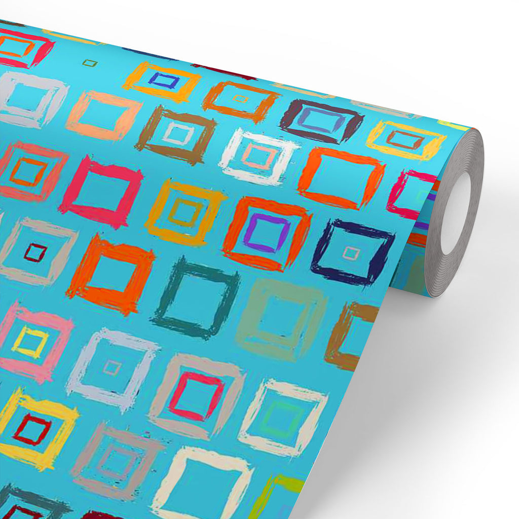 Geometric Pattern Wallpaper Roll-Wallpapers Peel & Stick-WAL_PA-IC 5007599 IC 5007599, Abstract Expressionism, Abstracts, African, Ancient, Aztec, Bohemian, Brush Stroke, Check, Drawing, Geometric, Geometric Abstraction, Hand Drawn, Historical, Medieval, Patterns, Plaid, Retro, Semi Abstract, Signs, Signs and Symbols, Stripes, Vintage, Watercolour, pattern, wallpaper, roll, abstract, aqua, blue, background, blocks, boho, bold, bright, brush, strokes, brushstrokes, color, colourful, crayon, cross, hatch, des
