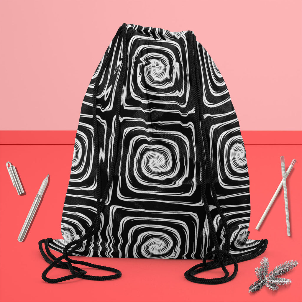 Monochrome Labyrinth Backpack for Students | College & Travel Bag-Backpacks-BPK_FB_DS-IC 5007600 IC 5007600, Abstract Expressionism, Abstracts, Art and Paintings, Black, Black and White, Circle, Digital, Digital Art, Geometric, Geometric Abstraction, Graphic, Illustrations, Modern Art, Patterns, Semi Abstract, Signs, Signs and Symbols, Stripes, White, monochrome, labyrinth, backpack, for, students, college, travel, bag, abstract, abstraction, art, background, circular, creative, curve, design, distorted, di