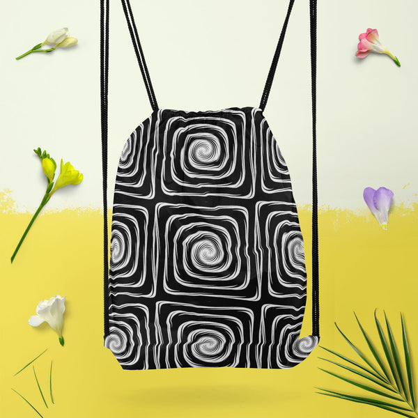 Monochrome Labyrinth Backpack for Students | College & Travel Bag-Backpacks-BPK_FB_DS-IC 5007600 IC 5007600, Abstract Expressionism, Abstracts, Art and Paintings, Black, Black and White, Circle, Digital, Digital Art, Geometric, Geometric Abstraction, Graphic, Illustrations, Modern Art, Patterns, Semi Abstract, Signs, Signs and Symbols, Stripes, White, monochrome, labyrinth, canvas, backpack, for, students, college, travel, bag, abstract, abstraction, art, background, circular, creative, curve, design, disto