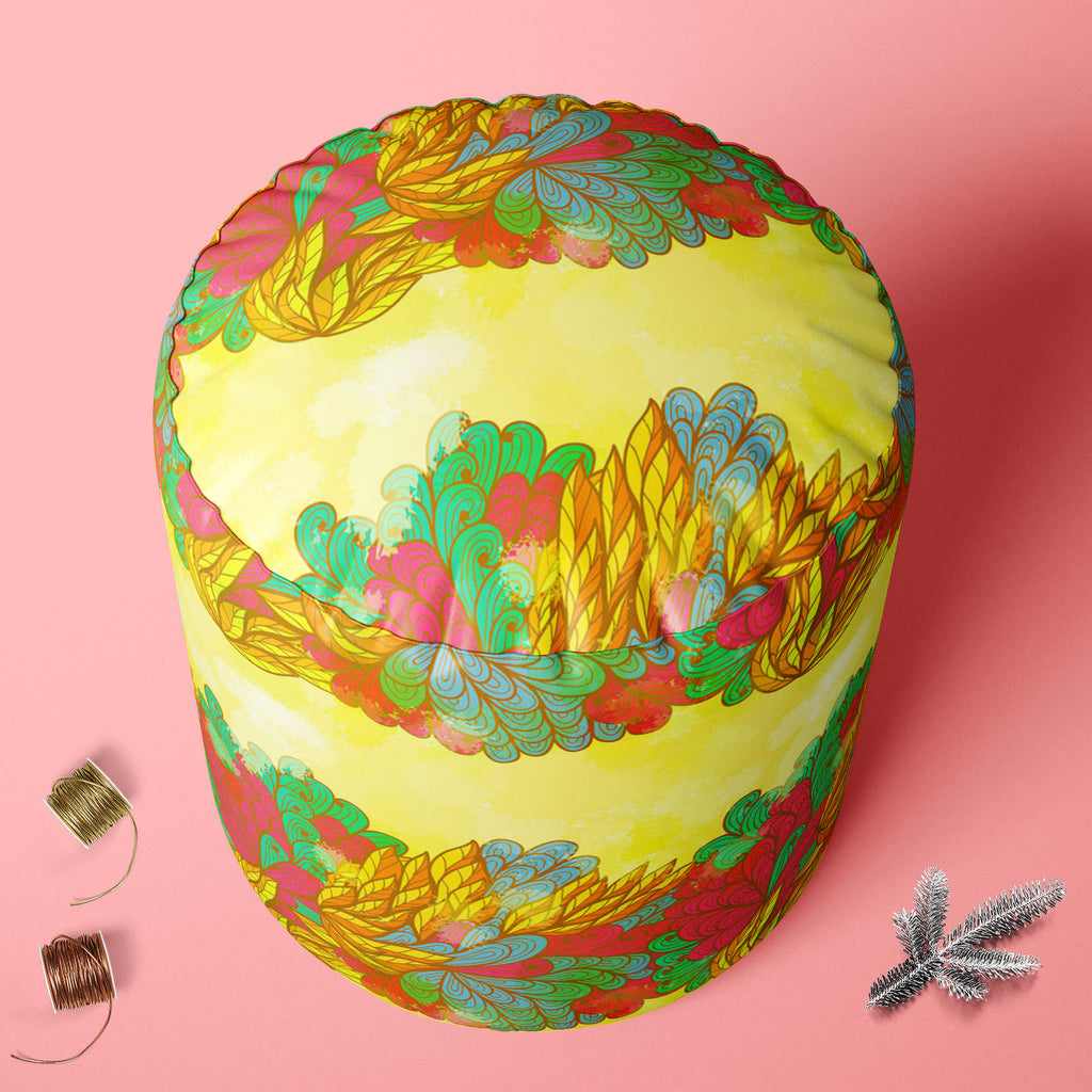 Nature Elements Footstool Footrest Puffy Pouffe Ottoman Bean Bag | Canvas Fabric-Footstools-FST_CB_BN-IC 5007601 IC 5007601, Abstract Expressionism, Abstracts, Ancient, Art and Paintings, Botanical, Digital, Digital Art, Drawing, Fashion, Floral, Flowers, Graphic, Historical, Illustrations, Medieval, Nature, Paintings, Patterns, Retro, Scenic, Semi Abstract, Signs, Signs and Symbols, Symbols, Vintage, elements, footstool, footrest, puffy, pouffe, ottoman, bean, bag, canvas, fabric, abstract, art, background