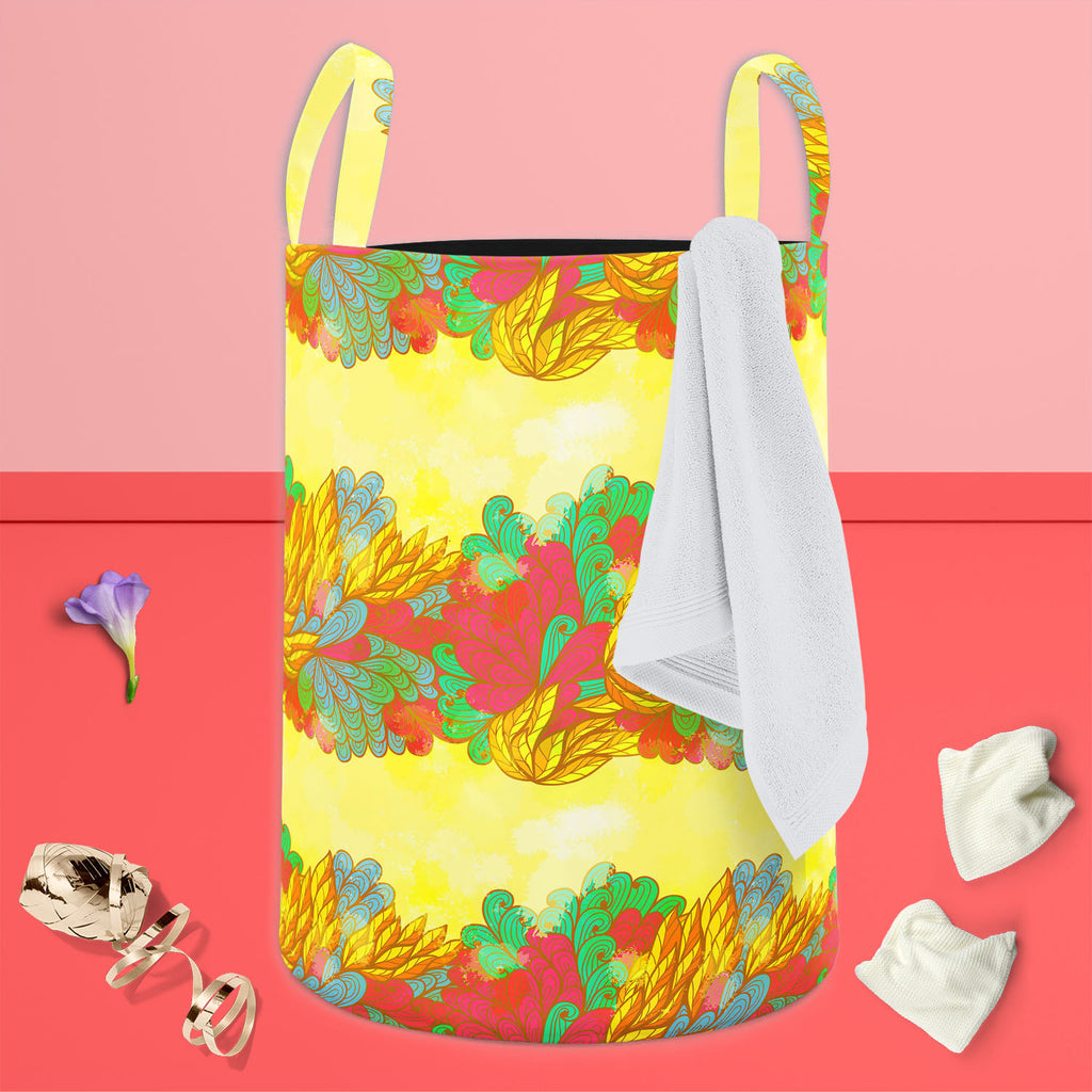 Nature Elements Foldable Open Storage Bin | Organizer Box, Toy Basket, Shelf Box, Laundry Bag | Canvas Fabric-Storage Bins-STR_BI_CB-IC 5007601 IC 5007601, Abstract Expressionism, Abstracts, Ancient, Art and Paintings, Botanical, Digital, Digital Art, Drawing, Fashion, Floral, Flowers, Graphic, Historical, Illustrations, Medieval, Nature, Paintings, Patterns, Retro, Scenic, Semi Abstract, Signs, Signs and Symbols, Symbols, Vintage, elements, foldable, open, storage, bin, organizer, box, toy, basket, shelf, 