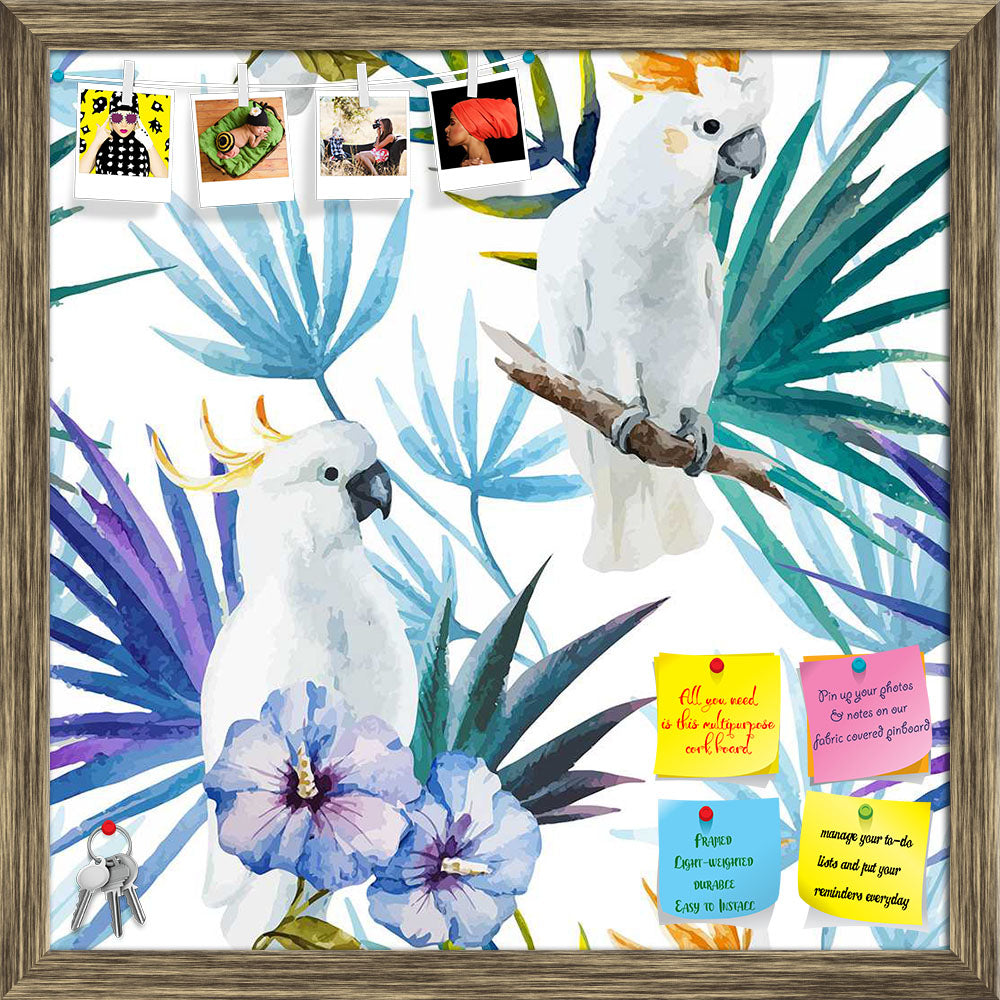 ArtzFolio Tropic Parrot Printed Bulletin Board Notice Pin Board Soft Board | Framed-Bulletin Boards Framed-AZSAO36354368BLB_FR_L-Image Code 5007602 Vishnu Image Folio Pvt Ltd, IC 5007602, ArtzFolio, Bulletin Boards Framed, Birds, Floral, Kids, Digital Art, tropic, parrot, printed, bulletin, board, notice, pin, soft, framed, beautiful, watercolor, vector, pattern, white, pin up board, push pin board, extra large cork board, big pin board, notice board, small bulletin board, cork board, wall notice board, gia