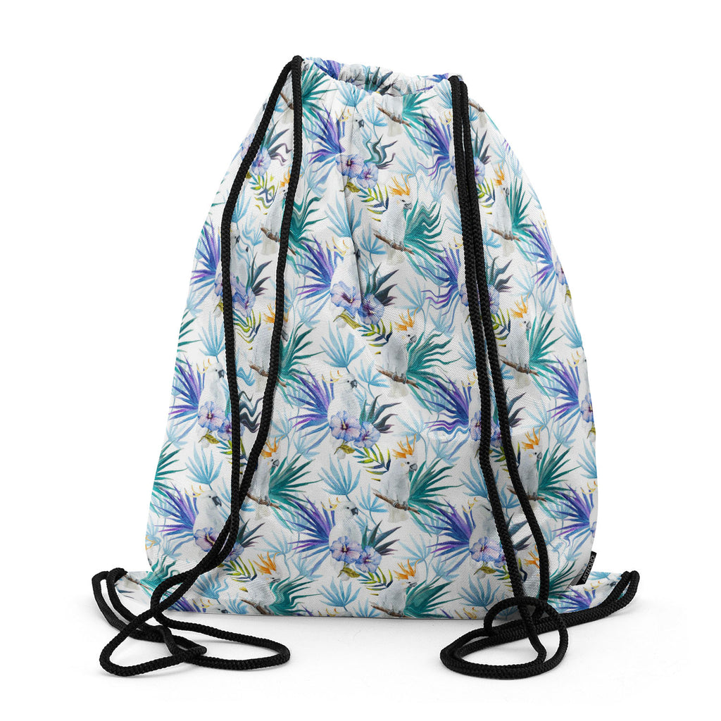Tropic Parrot Backpack for Students | College & Travel Bag-Backpacks--IC 5007602 IC 5007602, African, Animals, Birds, Black and White, Botanical, Drawing, Floral, Flowers, Illustrations, Nature, Patterns, Scenic, Signs, Signs and Symbols, Tropical, Watercolour, White, Wildlife, tropic, parrot, backpack, for, students, college, travel, bag, seamless, pattern, jungle, parrots, tropics, watercolor, leaves, africa, animal, background, beautiful, bird, blue, bright, design, exotic, fabric, feather, flora, flower