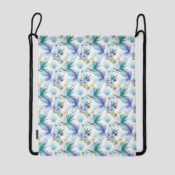 Tropic Parrot Backpack for Students | College & Travel Bag-Backpacks--IC 5007602 IC 5007602, African, Animals, Birds, Black and White, Botanical, Drawing, Floral, Flowers, Illustrations, Nature, Patterns, Scenic, Signs, Signs and Symbols, Tropical, Watercolour, White, Wildlife, tropic, parrot, canvas, backpack, for, students, college, travel, bag, seamless, pattern, jungle, parrots, tropics, watercolor, leaves, africa, animal, background, beautiful, bird, blue, bright, design, exotic, fabric, feather, flora
