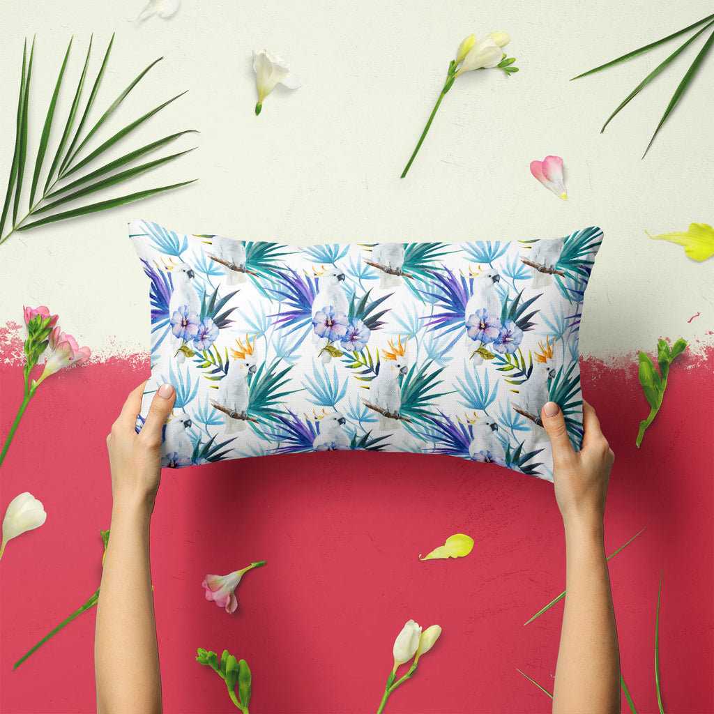 Tropic Parrot Pillow Cover Case-Pillow Cases-PIL_CV-IC 5007602 IC 5007602, African, Animals, Birds, Black and White, Botanical, Drawing, Floral, Flowers, Illustrations, Nature, Patterns, Scenic, Signs, Signs and Symbols, Tropical, Watercolour, White, Wildlife, tropic, parrot, pillow, cover, case, seamless, pattern, jungle, parrots, tropics, watercolor, leaves, africa, animal, background, beautiful, bird, blue, bright, design, exotic, fabric, feather, flora, flower, flying, hibiscus, illustration, isolated, 