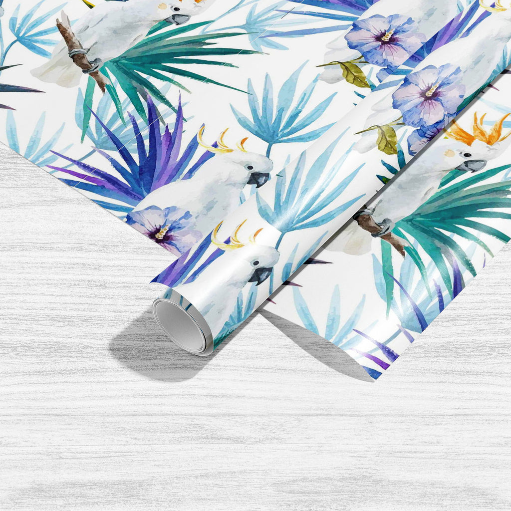 Tropic Parrot Art & Craft Gift Wrapping Paper-Wrapping Papers-WRP_PP-IC 5007602 IC 5007602, African, Animals, Birds, Black and White, Botanical, Drawing, Floral, Flowers, Illustrations, Nature, Patterns, Scenic, Signs, Signs and Symbols, Tropical, Watercolour, White, Wildlife, tropic, parrot, art, craft, gift, wrapping, paper, seamless, pattern, jungle, parrots, tropics, watercolor, leaves, africa, animal, background, beautiful, bird, blue, bright, design, exotic, fabric, feather, flora, flower, flying, hib