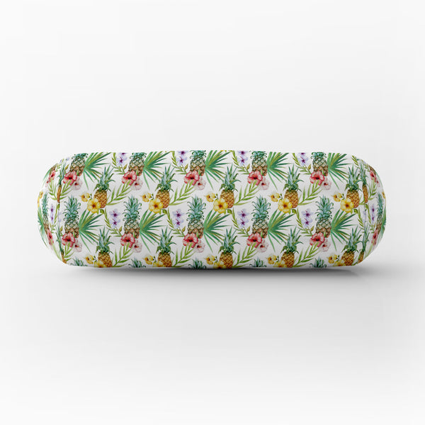 ArtzFolio Pineapples & Hibiscus Bolster Cover Booster Cases | Concealed Zipper Opening-Bolster Covers-AZ5007603PIL_CV_RF_R-SP-Image Code 5007603 Vishnu Image Folio Pvt Ltd, IC 5007603, ArtzFolio, Bolster Covers, Food & Beverage, Kids, Digital Art, pineapples, hibiscus, bolster, cover, booster, cases, concealed, zipper, opening, poly, cotton, fabric, beautiful, watercolor, vector, tropical, pattern, bolster case, bolster cover size, diwan round pillow, long round pillow covers, small bolster cushion covers, 
