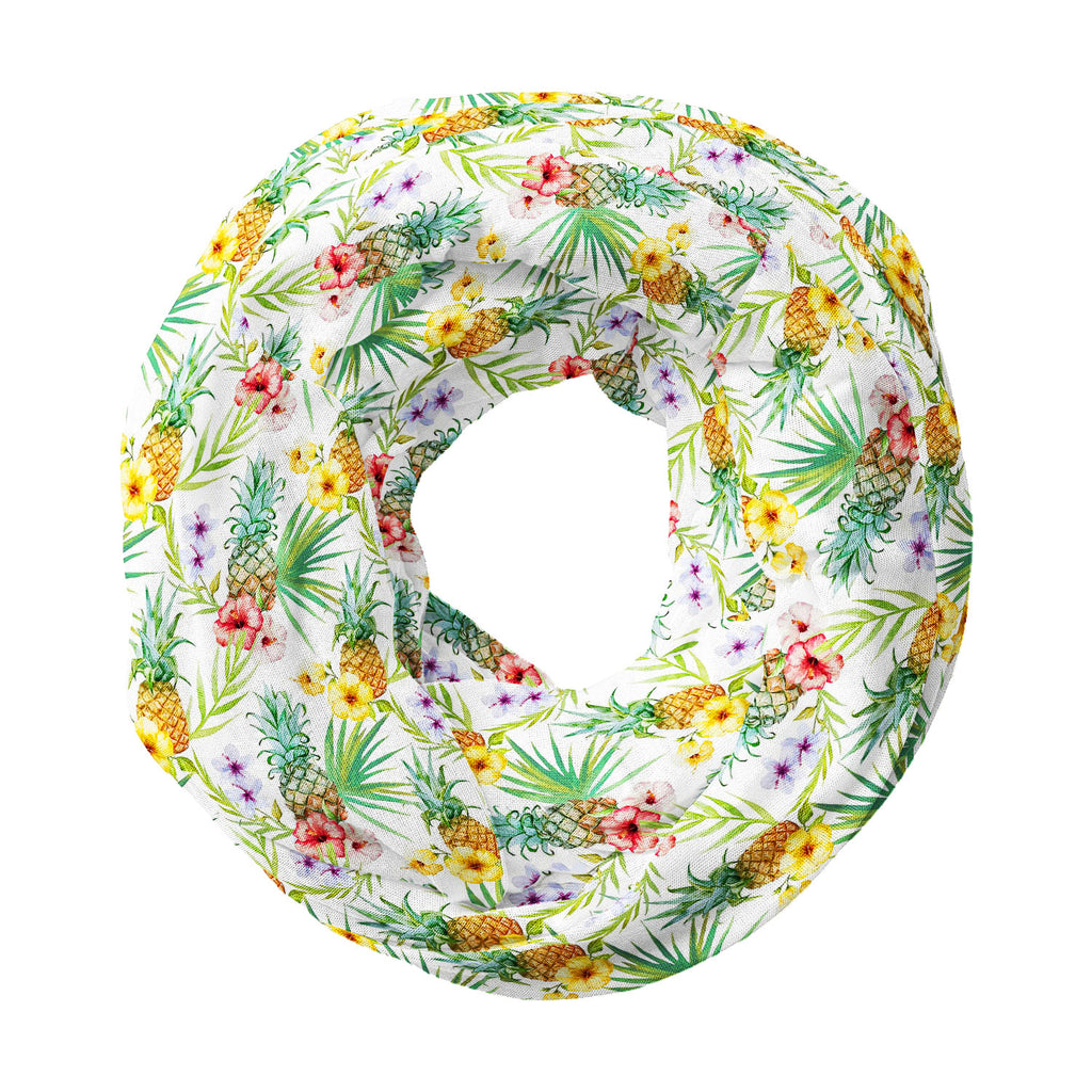 Pineapples & Hibiscus Printed Wraparound Infinity Loop Scarf | Girls & Women | Soft Poly Fabric-Scarfs Infinity Loop--IC 5007603 IC 5007603, Abstract Expressionism, Abstracts, Art and Paintings, Botanical, Digital, Digital Art, Floral, Flowers, Fruit and Vegetable, Fruits, Graphic, Hawaiian, Holidays, Illustrations, Nature, Patterns, Scenic, Semi Abstract, Signs, Signs and Symbols, Tropical, Watercolour, pineapples, hibiscus, printed, wraparound, infinity, loop, scarf, girls, women, soft, poly, fabric, pine