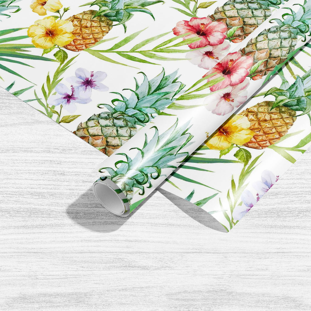 Pineapples & Hibiscus Art & Craft Gift Wrapping Paper-Wrapping Papers-WRP_PP-IC 5007603 IC 5007603, Abstract Expressionism, Abstracts, Art and Paintings, Botanical, Digital, Digital Art, Floral, Flowers, Fruit and Vegetable, Fruits, Graphic, Hawaiian, Holidays, Illustrations, Nature, Patterns, Scenic, Semi Abstract, Signs, Signs and Symbols, Tropical, Watercolour, pineapples, hibiscus, art, craft, gift, wrapping, paper, pineapple, pattern, background, watercolor, hawaii, fruit, aloha, abstract, beautiful, b