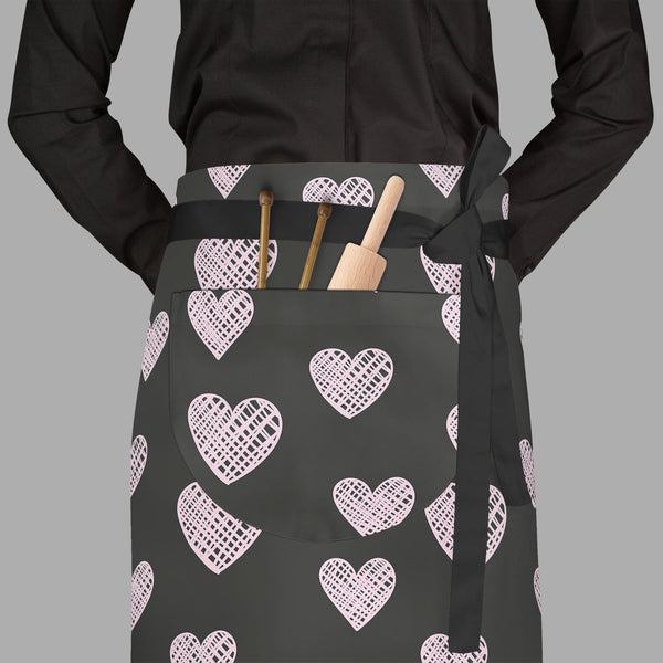 Blissful Hearts Apron | Adjustable, Free Size & Waist Tiebacks-Aprons Waist to Feet-APR_WS_FT-IC 5007604 IC 5007604, Animated Cartoons, Art and Paintings, Black, Black and White, Caricature, Cartoons, Digital, Digital Art, Drawing, Graphic, Hearts, Holidays, Icons, Illustrations, Love, Modern Art, Patterns, Romance, Signs, Signs and Symbols, Sketches, Symbols, blissful, full-length, waist, to, feet, apron, poly-cotton, fabric, adjustable, tiebacks, art, background, card, cartoon, collection, couple, cute, d