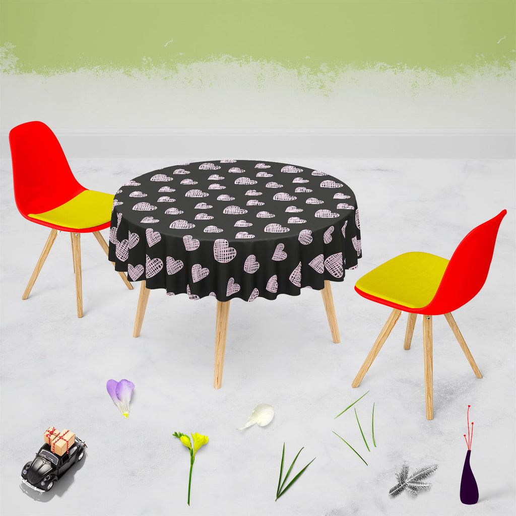 Blissful Hearts Table Cloth Cover-Table Covers-CVR_TB_RD-IC 5007604 IC 5007604, Animated Cartoons, Art and Paintings, Black, Black and White, Caricature, Cartoons, Digital, Digital Art, Drawing, Graphic, Hearts, Holidays, Icons, Illustrations, Love, Modern Art, Patterns, Romance, Signs, Signs and Symbols, Sketches, Symbols, blissful, table, cloth, cover, art, background, card, cartoon, collection, couple, cute, date, decoration, design, doodle, element, fun, heart, holiday, illustration, ink, isolated, mode
