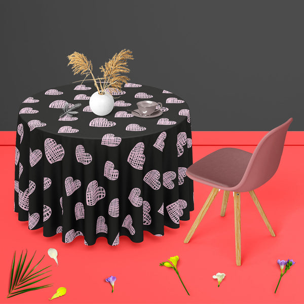 Blissful Hearts Table Cloth Cover-Table Covers-CVR_TB_RD-IC 5007604 IC 5007604, Animated Cartoons, Art and Paintings, Black, Black and White, Caricature, Cartoons, Digital, Digital Art, Drawing, Graphic, Hearts, Holidays, Icons, Illustrations, Love, Modern Art, Patterns, Romance, Signs, Signs and Symbols, Sketches, Symbols, blissful, table, cloth, cover, for, dining, center, cotton, canvas, fabric, art, background, card, cartoon, collection, couple, cute, date, decoration, design, doodle, element, fun, hear