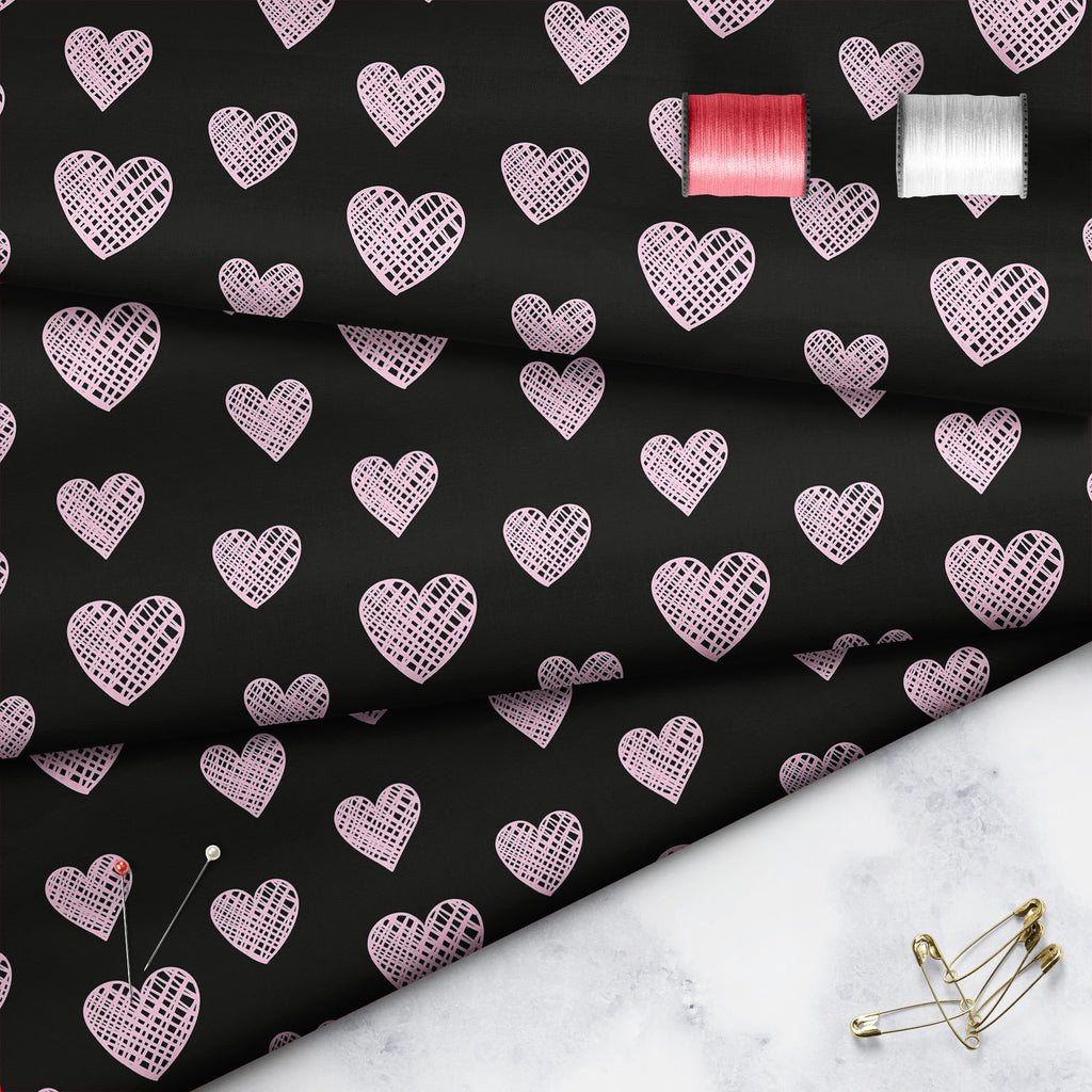 Blissful Hearts Sofa Fabric by Metre | Upholstery For Sofa, Curtains & Cushions-Sofa Fabrics-SOF_FB-IC 5007604 IC 5007604, Animated Cartoons, Art and Paintings, Black, Black and White, Caricature, Cartoons, Digital, Digital Art, Drawing, Graphic, Hearts, Holidays, Icons, Illustrations, Love, Modern Art, Patterns, Romance, Signs, Signs and Symbols, Sketches, Symbols, blissful, sofa, fabric, by, metre, upholstery, for, curtains, cushions, art, background, card, cartoon, collection, couple, cute, date, decorat