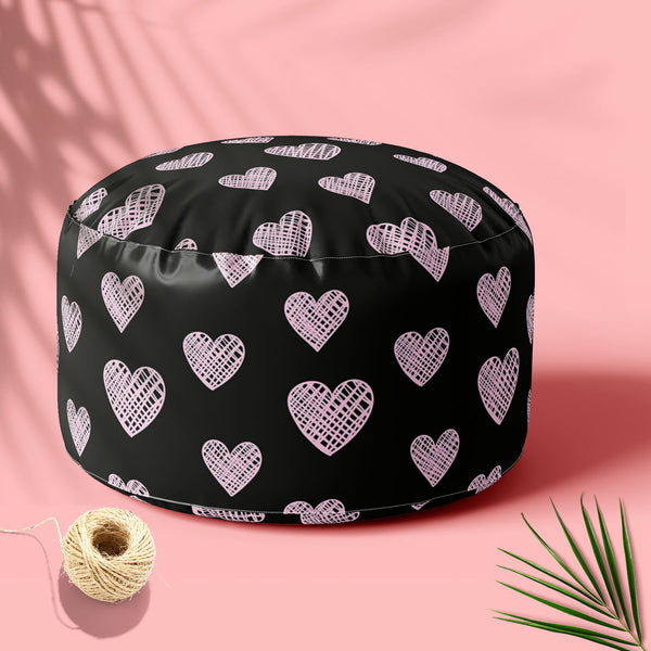 Blissful Hearts Footstool Footrest Puffy Pouffe Ottoman Bean Bag | Canvas Fabric-Footstools-FST_CB_BN-IC 5007604 IC 5007604, Animated Cartoons, Art and Paintings, Black, Black and White, Caricature, Cartoons, Digital, Digital Art, Drawing, Graphic, Hearts, Holidays, Icons, Illustrations, Love, Modern Art, Patterns, Romance, Signs, Signs and Symbols, Sketches, Symbols, blissful, footstool, footrest, puffy, pouffe, ottoman, bean, bag, floor, cushion, pillow, canvas, fabric, art, background, card, cartoon, col