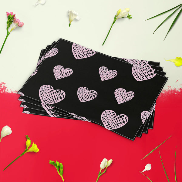 Blissful Hearts Table Mat Placemat-Table Place Mats Fabric-MAT_TB-IC 5007604 IC 5007604, Animated Cartoons, Art and Paintings, Black, Black and White, Caricature, Cartoons, Digital, Digital Art, Drawing, Graphic, Hearts, Holidays, Icons, Illustrations, Love, Modern Art, Patterns, Romance, Signs, Signs and Symbols, Sketches, Symbols, blissful, table, mat, placemat, for, dining, center, cotton, canvas, fabric, art, background, card, cartoon, collection, couple, cute, date, decoration, design, doodle, element,