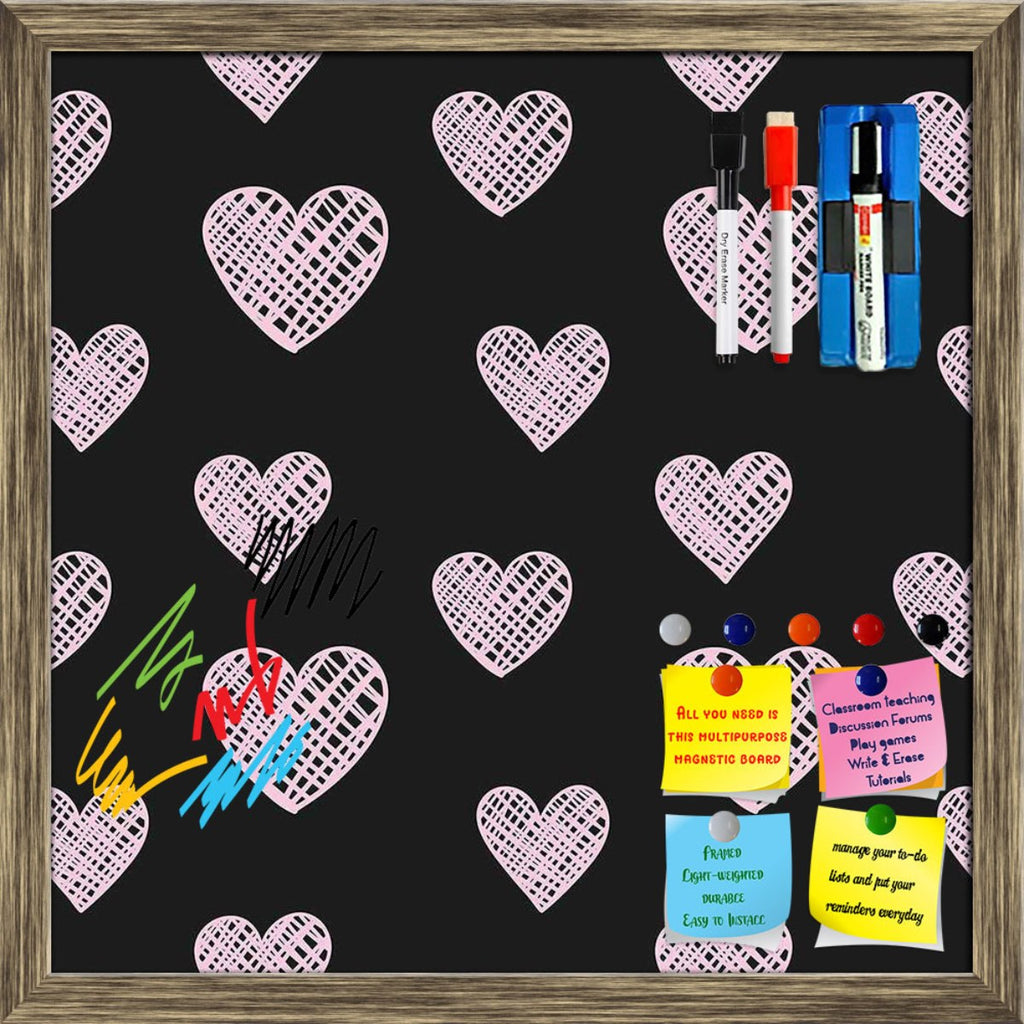 Blissful Hearts Framed Magnetic Dry Erase Board | Combo with Magnet Buttons & Markers-Magnetic Boards Framed-MGB_FR-IC 5007604 IC 5007604, Animated Cartoons, Art and Paintings, Black, Black and White, Caricature, Cartoons, Digital, Digital Art, Drawing, Graphic, Hearts, Holidays, Icons, Illustrations, Love, Modern Art, Patterns, Romance, Signs, Signs and Symbols, Sketches, Symbols, blissful, framed, magnetic, dry, erase, board, printed, whiteboard, with, 4, magnets, 2, markers, 1, duster, art, background, c
