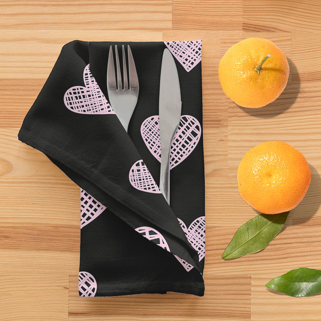 Blissful Hearts Table Napkin-Table Napkins-NAP_TB-IC 5007604 IC 5007604, Animated Cartoons, Art and Paintings, Black, Black and White, Caricature, Cartoons, Digital, Digital Art, Drawing, Graphic, Hearts, Holidays, Icons, Illustrations, Love, Modern Art, Patterns, Romance, Signs, Signs and Symbols, Sketches, Symbols, blissful, table, napkin, art, background, card, cartoon, collection, couple, cute, date, decoration, design, doodle, element, fun, heart, holiday, illustration, ink, isolated, modern, ornament,