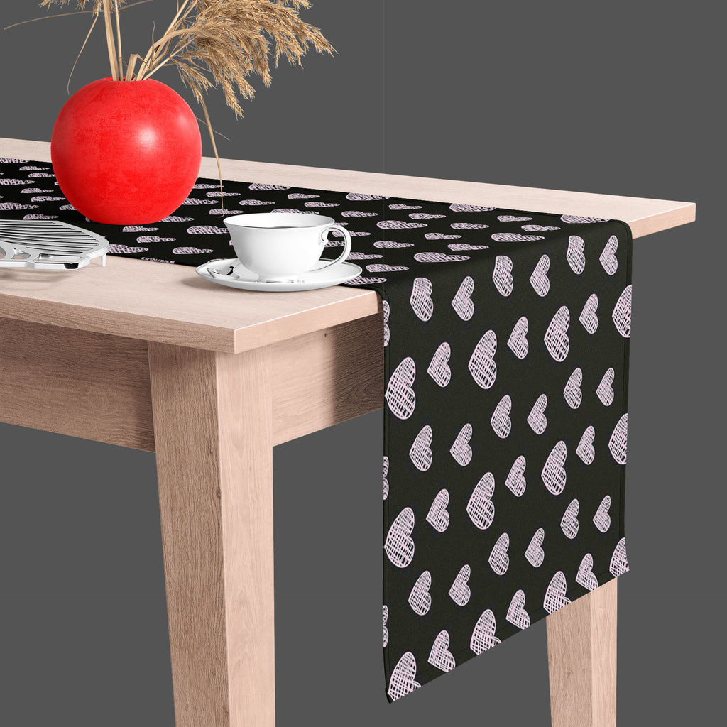 Blissful Hearts Table Runner-Table Runners-RUN_TB-IC 5007604 IC 5007604, Animated Cartoons, Art and Paintings, Black, Black and White, Caricature, Cartoons, Digital, Digital Art, Drawing, Graphic, Hearts, Holidays, Icons, Illustrations, Love, Modern Art, Patterns, Romance, Signs, Signs and Symbols, Sketches, Symbols, blissful, table, runner, art, background, card, cartoon, collection, couple, cute, date, decoration, design, doodle, element, fun, heart, holiday, illustration, ink, isolated, modern, ornament,