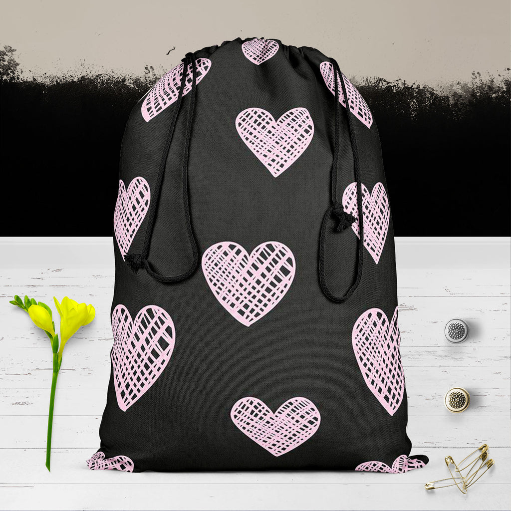 Blissful Hearts Reusable Sack Bag | Bag for Gym, Storage, Vegetable & Travel-Drawstring Sack Bags-SCK_FB_DS-IC 5007604 IC 5007604, Animated Cartoons, Art and Paintings, Black, Black and White, Caricature, Cartoons, Digital, Digital Art, Drawing, Graphic, Hearts, Holidays, Icons, Illustrations, Love, Modern Art, Patterns, Romance, Signs, Signs and Symbols, Sketches, Symbols, blissful, reusable, sack, bag, for, gym, storage, vegetable, travel, art, background, card, cartoon, collection, couple, cute, date, de