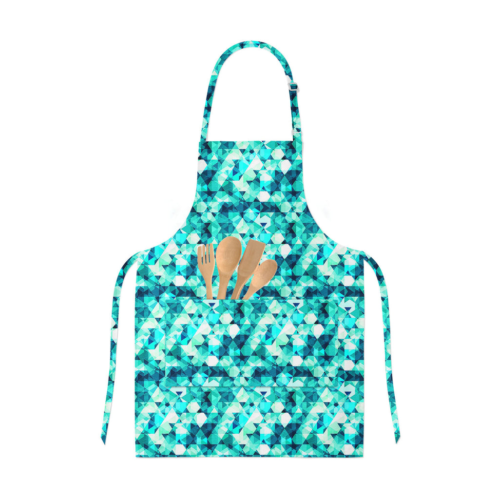 Blue Crystal Apron | Adjustable, Free Size & Waist Tiebacks-Aprons Neck to Knee-APR_NK_KN-IC 5007605 IC 5007605, Abstract Expressionism, Abstracts, Diamond, Digital, Digital Art, Fashion, Geometric, Geometric Abstraction, Graphic, Illustrations, Marble and Stone, Modern Art, Parents, Patterns, Retro, Semi Abstract, Signs, Signs and Symbols, Symbols, Triangles, blue, crystal, apron, adjustable, free, size, waist, tiebacks, abstract, background, beauty, brilliant, clear, decor, decoration, design, element, ex
