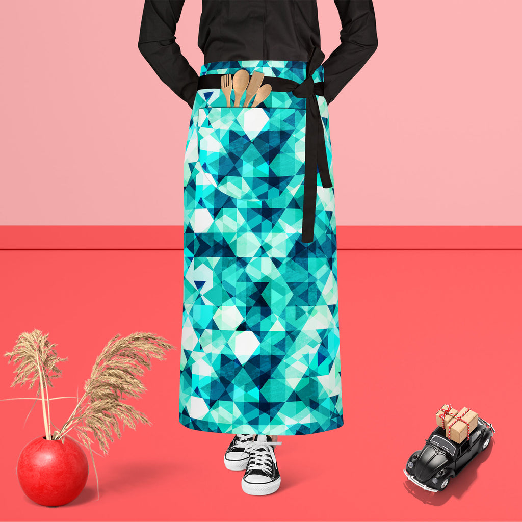 Blue Crystal D1 Apron | Adjustable, Free Size & Waist Tiebacks-Aprons Waist to Feet-APR_WS_FT-IC 5007605 IC 5007605, Abstract Expressionism, Abstracts, Diamond, Digital, Digital Art, Fashion, Geometric, Geometric Abstraction, Graphic, Illustrations, Marble and Stone, Modern Art, Parents, Patterns, Retro, Semi Abstract, Signs, Signs and Symbols, Symbols, Triangles, blue, crystal, d1, apron, adjustable, free, size, waist, tiebacks, abstract, background, beauty, brilliant, clear, decor, decoration, design, ele