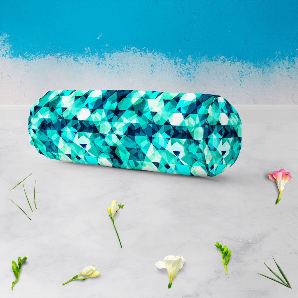 Blue Crystal D1 Bolster Cover Booster Cases | Concealed Zipper Opening-Bolster Covers-BOL_CV_ZP-IC 5007605 IC 5007605, Abstract Expressionism, Abstracts, Diamond, Digital, Digital Art, Fashion, Geometric, Geometric Abstraction, Graphic, Illustrations, Marble and Stone, Modern Art, Parents, Patterns, Retro, Semi Abstract, Signs, Signs and Symbols, Symbols, Triangles, blue, crystal, d1, bolster, cover, booster, cases, concealed, zipper, opening, abstract, background, beauty, brilliant, clear, decor, decoratio