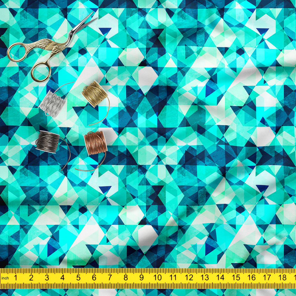 Blue Crystal D1 Upholstery Fabric by Metre | For Sofa, Curtains, Cushions, Furnishing, Craft, Dress Material-Upholstery Fabrics-FAB_RW-IC 5007605 IC 5007605, Abstract Expressionism, Abstracts, Diamond, Digital, Digital Art, Fashion, Geometric, Geometric Abstraction, Graphic, Illustrations, Marble and Stone, Modern Art, Parents, Patterns, Retro, Semi Abstract, Signs, Signs and Symbols, Symbols, Triangles, blue, crystal, d1, upholstery, fabric, by, metre, for, sofa, curtains, cushions, furnishing, craft, dres
