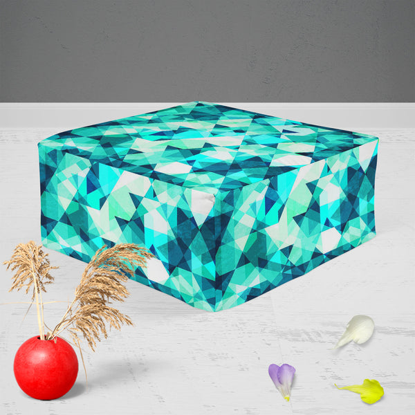 Blue Crystal D1 Footstool Footrest Puffy Pouffe Ottoman Bean Bag | Canvas Fabric-Footstools-FST_CB_BN-IC 5007605 IC 5007605, Abstract Expressionism, Abstracts, Diamond, Digital, Digital Art, Fashion, Geometric, Geometric Abstraction, Graphic, Illustrations, Marble and Stone, Modern Art, Parents, Patterns, Retro, Semi Abstract, Signs, Signs and Symbols, Symbols, Triangles, blue, crystal, d1, footstool, footrest, puffy, pouffe, ottoman, bean, bag, floor, cushion, pillow, canvas, fabric, abstract, background, 
