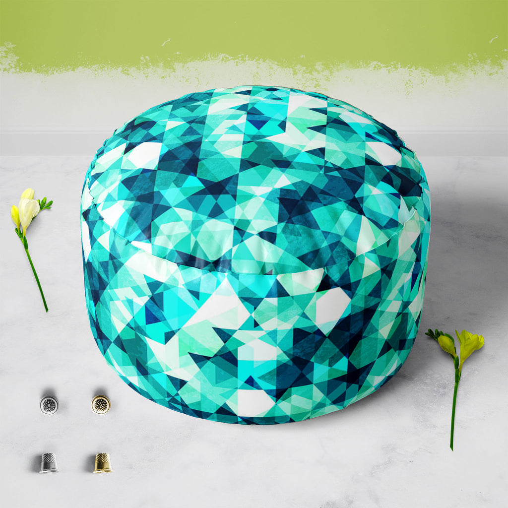 Blue Crystal D1 Footstool Footrest Puffy Pouffe Ottoman Bean Bag | Canvas Fabric-Footstools-FST_CB_BN-IC 5007605 IC 5007605, Abstract Expressionism, Abstracts, Diamond, Digital, Digital Art, Fashion, Geometric, Geometric Abstraction, Graphic, Illustrations, Marble and Stone, Modern Art, Parents, Patterns, Retro, Semi Abstract, Signs, Signs and Symbols, Symbols, Triangles, blue, crystal, d1, footstool, footrest, puffy, pouffe, ottoman, bean, bag, canvas, fabric, abstract, background, beauty, brilliant, clear