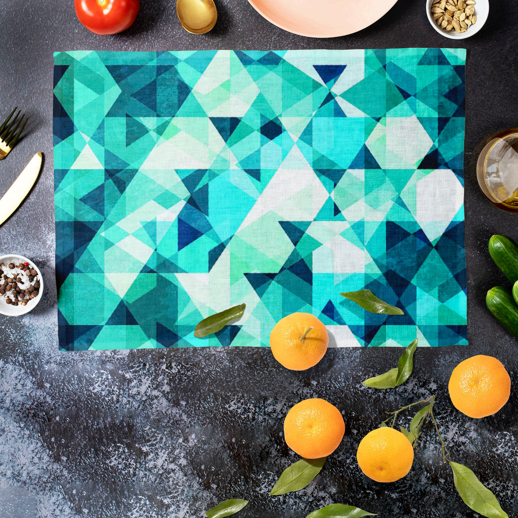Blue Crystal D1 Table Mat Placemat-Table Place Mats Fabric-MAT_TB-IC 5007605 IC 5007605, Abstract Expressionism, Abstracts, Diamond, Digital, Digital Art, Fashion, Geometric, Geometric Abstraction, Graphic, Illustrations, Marble and Stone, Modern Art, Parents, Patterns, Retro, Semi Abstract, Signs, Signs and Symbols, Symbols, Triangles, blue, crystal, d1, table, mat, placemat, abstract, background, beauty, brilliant, clear, decor, decoration, design, element, expensive, facet, gem, gemstone, gift, glass, gr