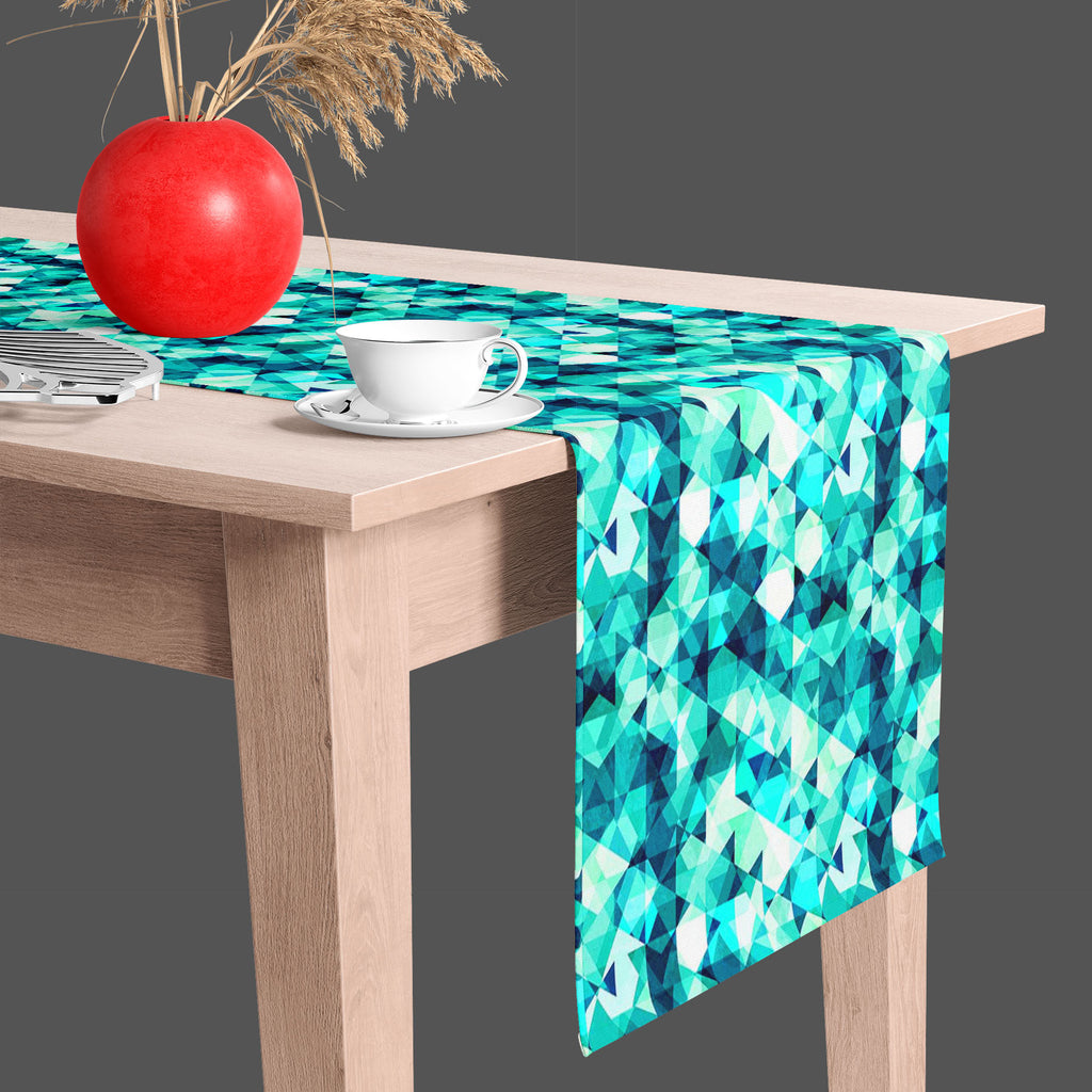 Blue Crystal D1 Table Runner-Table Runners-RUN_TB-IC 5007605 IC 5007605, Abstract Expressionism, Abstracts, Diamond, Digital, Digital Art, Fashion, Geometric, Geometric Abstraction, Graphic, Illustrations, Marble and Stone, Modern Art, Parents, Patterns, Retro, Semi Abstract, Signs, Signs and Symbols, Symbols, Triangles, blue, crystal, d1, table, runner, abstract, background, beauty, brilliant, clear, decor, decoration, design, element, expensive, facet, gem, gemstone, gift, glass, grunge, illustration, jew