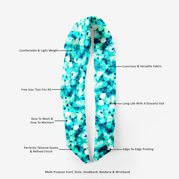 Blue Crystal Printed Scarf | Neckwear Balaclava | Girls & Women | Soft Poly Fabric-Scarfs Basic--IC 5007605 IC 5007605, Abstract Expressionism, Abstracts, Diamond, Digital, Digital Art, Fashion, Geometric, Geometric Abstraction, Graphic, Illustrations, Marble and Stone, Modern Art, Parents, Patterns, Retro, Semi Abstract, Signs, Signs and Symbols, Symbols, Triangles, blue, crystal, printed, scarf, neckwear, balaclava, girls, women, soft, poly, fabric, abstract, background, beauty, brilliant, clear, decor, d