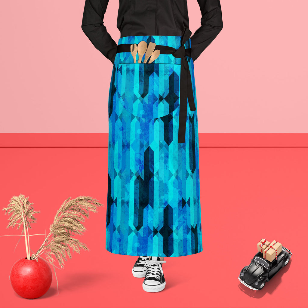 Blue Crystal D2 Apron | Adjustable, Free Size & Waist Tiebacks-Aprons Waist to Feet-APR_WS_FT-IC 5007606 IC 5007606, Abstract Expressionism, Abstracts, Ancient, Art and Paintings, Decorative, Diamond, Digital, Digital Art, Geometric, Geometric Abstraction, Graphic, Historical, Illustrations, Marble and Stone, Medieval, Modern Art, Patterns, Retro, Semi Abstract, Signs, Signs and Symbols, Triangles, Vintage, blue, crystal, d2, apron, adjustable, free, size, waist, tiebacks, abstract, art, artistic, backdrop,